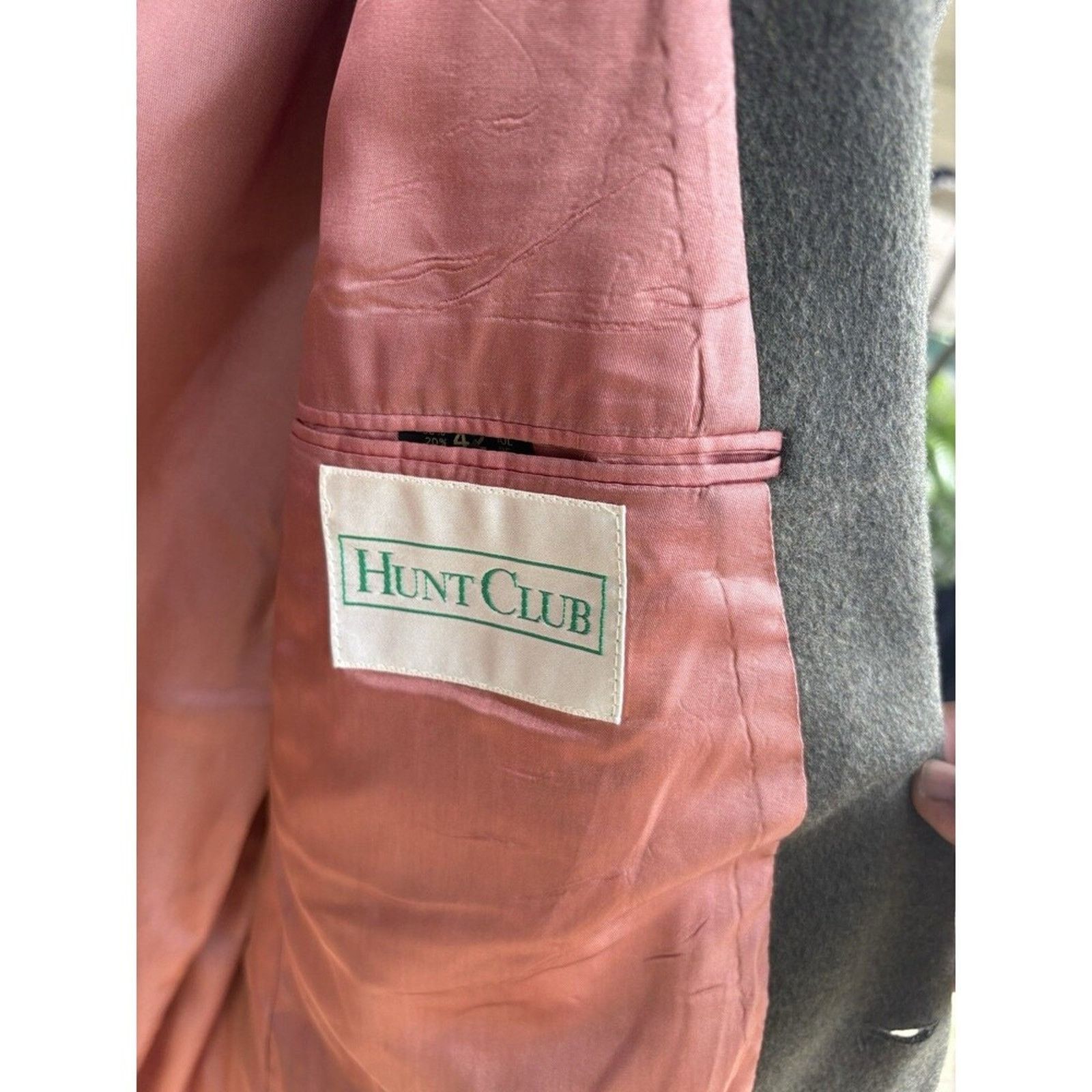 Hunt Club Hunt Club Mens 42R Wool Cashmere Blazer Sport Jacket Green Size 42R - 3 Thumbnail
