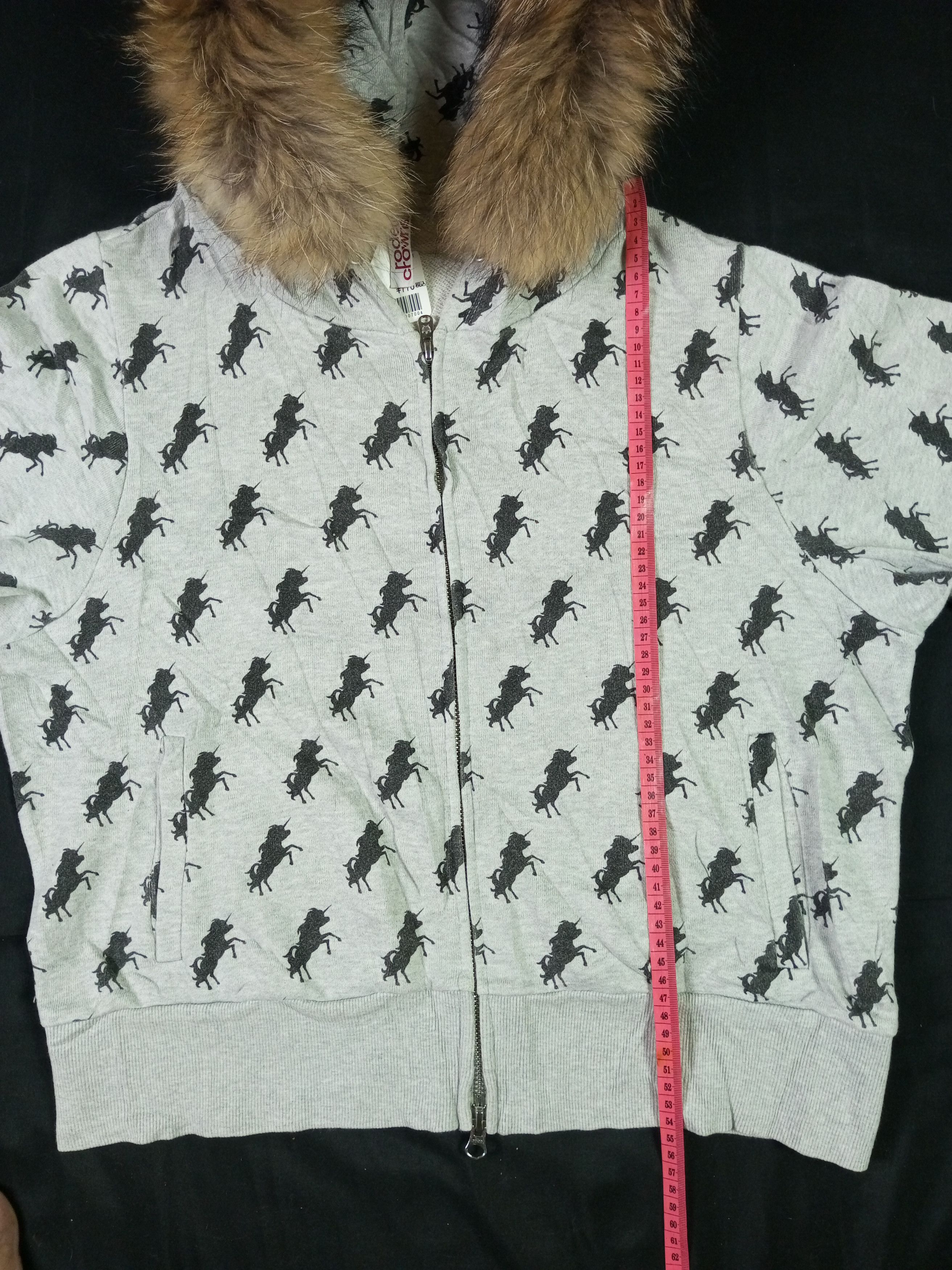 If Six Was Nine Rodeo Crown Japanese Crop Top Women Fur Zipper Hoodie AOP Size M / US 6-8 / IT 42-44 - 8 Thumbnail