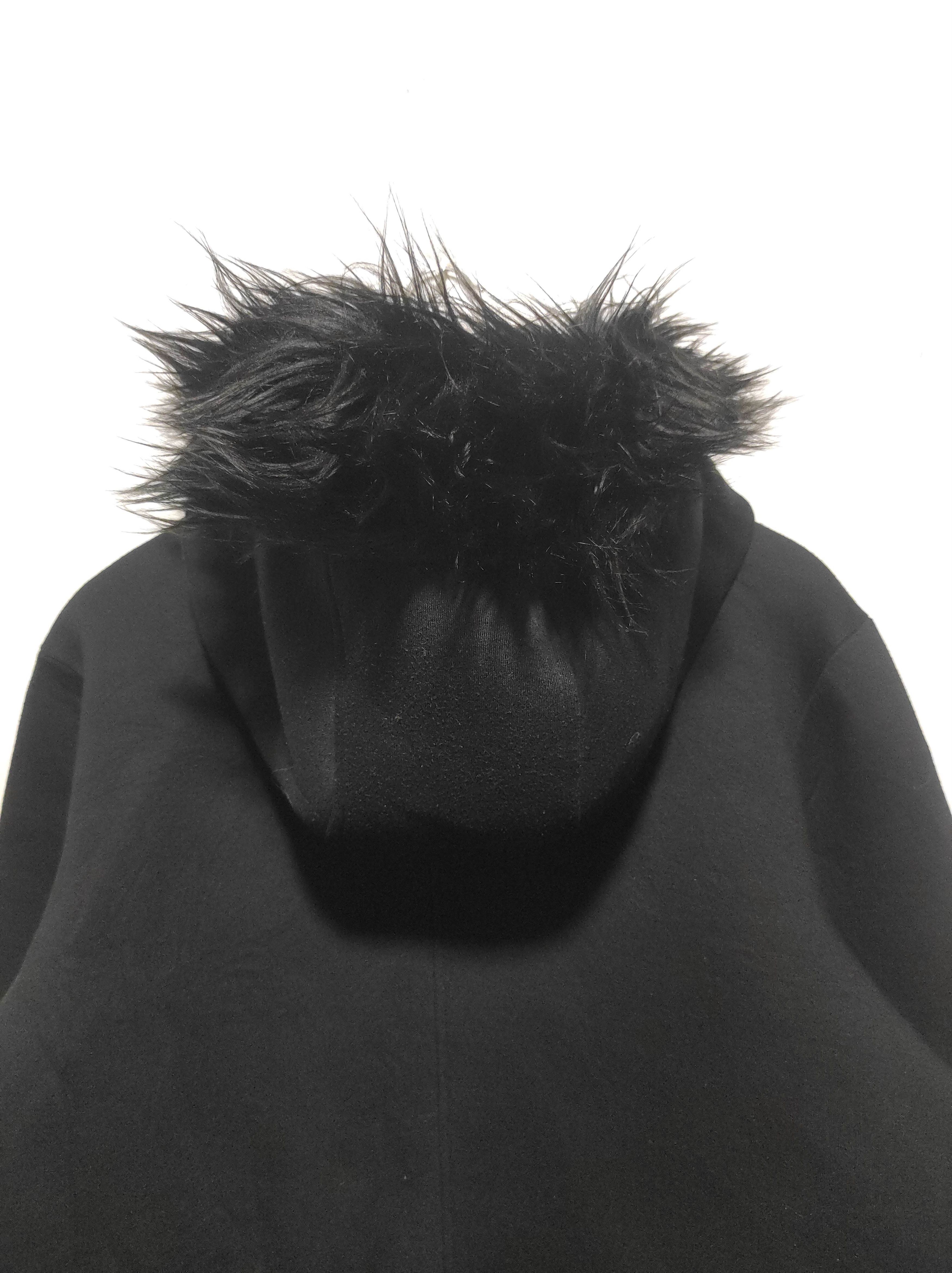 Japanese Brand Ugiz Black Long Zipper Fur Hoodie Size US L / EU 52-54 / 3 - 17 Thumbnail