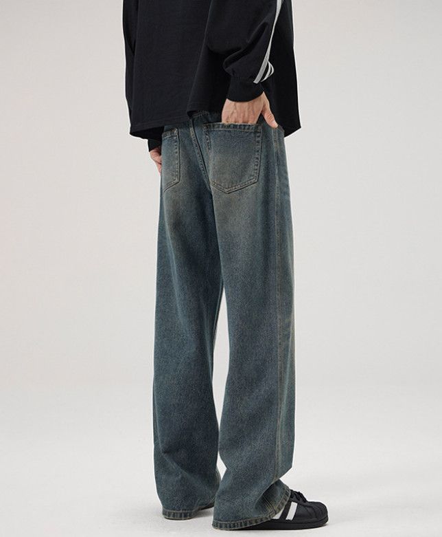 Japanese Brand American baggy retro distressed washed straight leg jeans Size US 32 / EU 48 - 4 Thumbnail