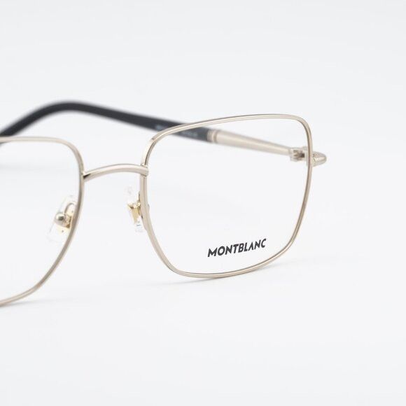 Montblanc Montblanc MB0072O 003 Eyeglasses Gold/Black 57mm Rectangle Size ONE SIZE - 7 Thumbnail