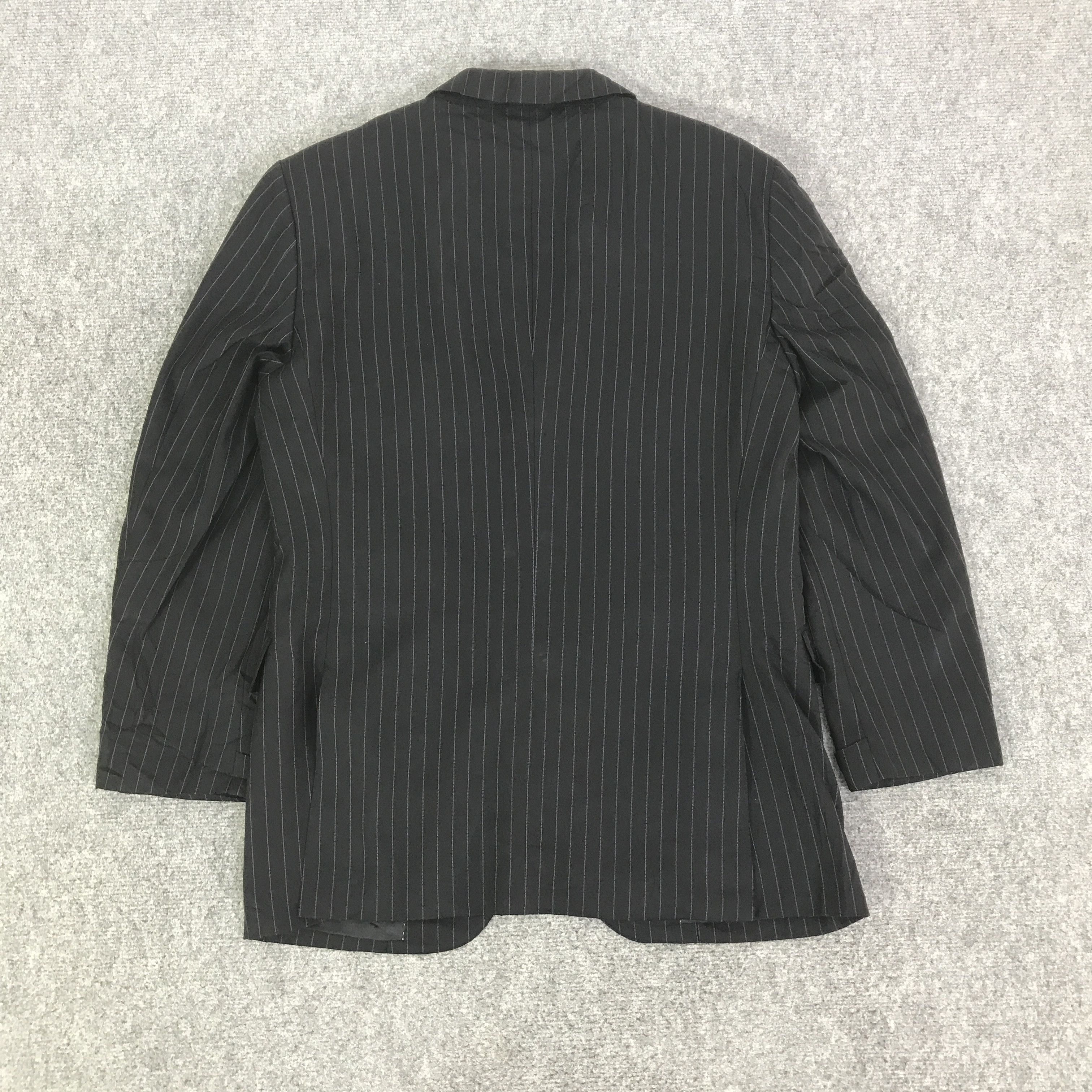 Burberry BURBERRY STRIPED BLACK LABEL BLAZER COAT JACKET K126B10 Size US L / EU 52-54 / 3 - 3 Thumbnail