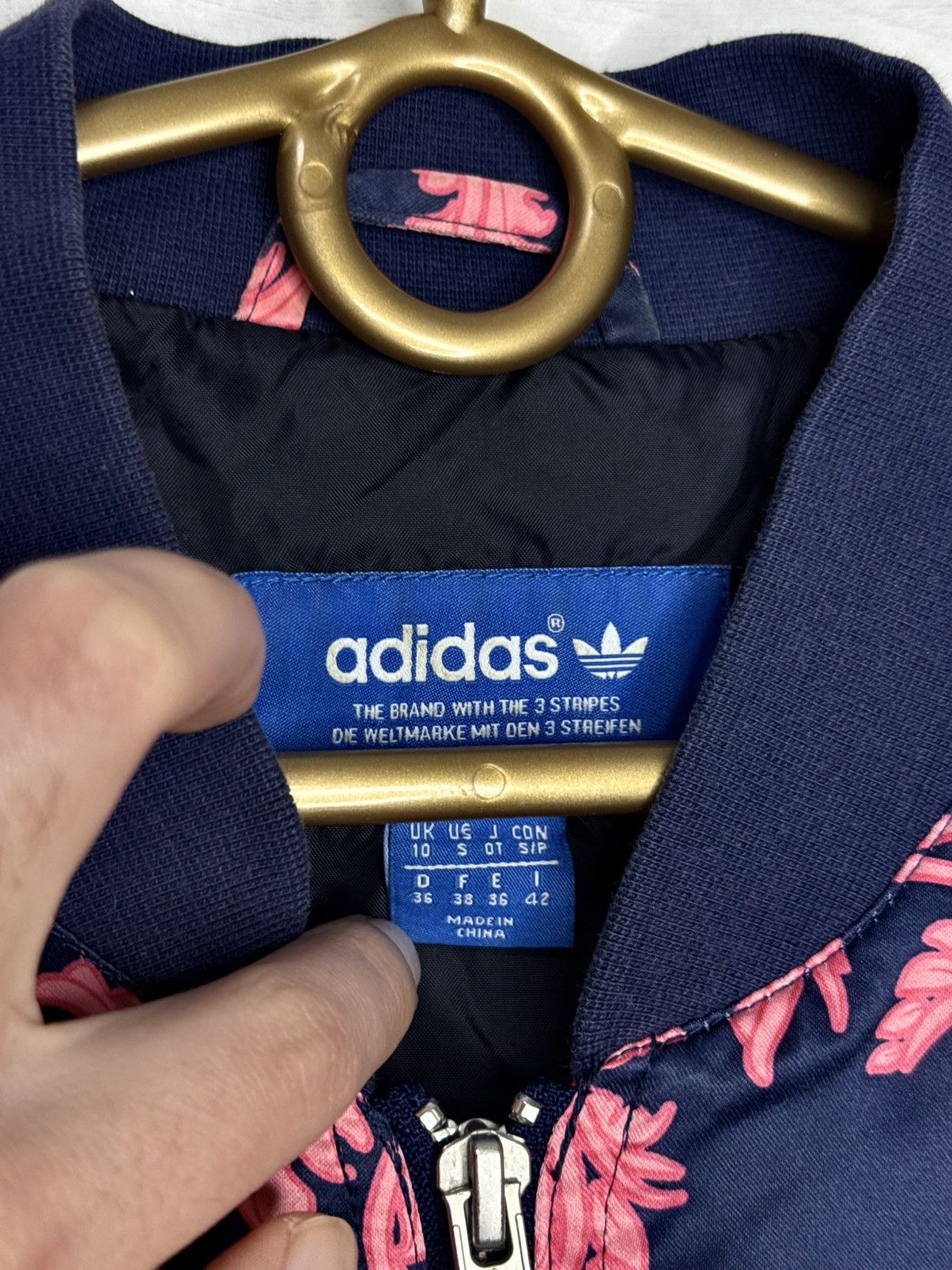 Adidas Adidas x The Farm Company Pink Floral Bomber Jacket Y2K Hype Size S / US 4 / IT 40 - 10 Thumbnail