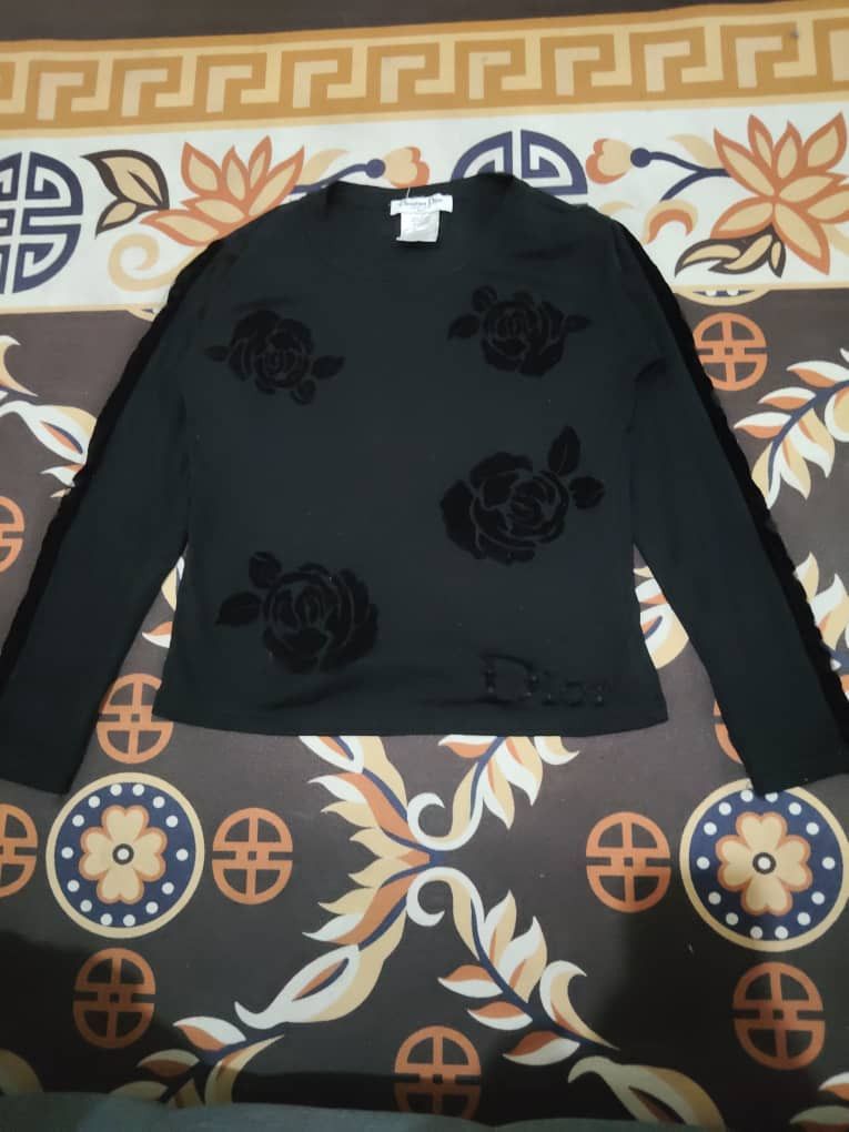 Dior Chistian dior X Velvet X black flower Size XS / US 0-2 / IT 36-38 - 1 Thumbnail