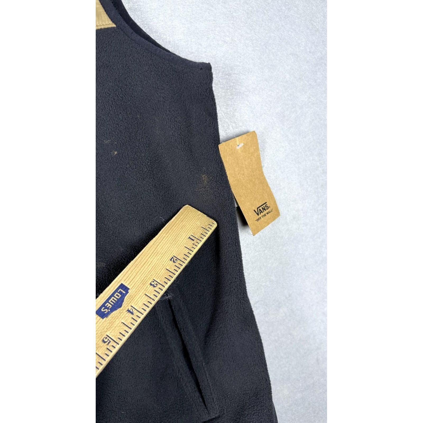 Vans VANS Thatcher Vest Mens Small Black Tan Fleece Full Zip Sleeveless Jacket New Size US S / EU 44-46 / 1 - 7 Thumbnail