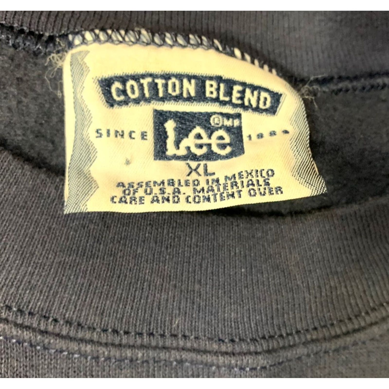 Lee VINTAGE 90s Lee Sweatshirt XL Blue Catholic Faith Isaiah 55:6 Mens Pullover Size US XL / EU 56 / 4 - 4 Thumbnail