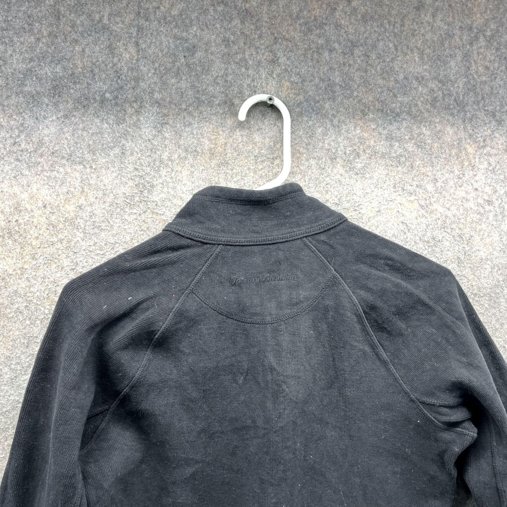 Tommy Bahama VINTAGE Tommy Bahama Sweater Womens Small Black Half Zip Pullover Cotton Blend Top Size S / US 4 / IT 40 - 3 Thumbnail