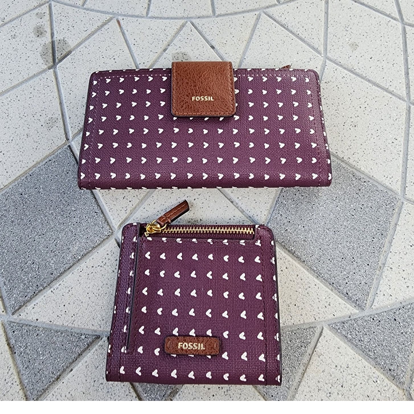 Fossil Fossil Rachel Hearts Vegan Leather Tote & BiFold Wallets Set Size ONE SIZE - 7 Thumbnail