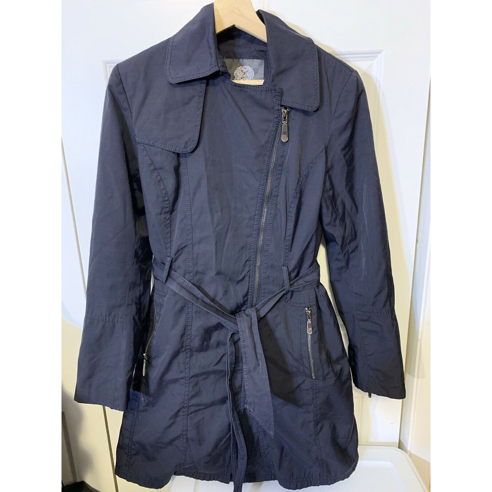 Vince Camuto Vince Camuto Women’s Sz M Blue Jacket Trench Coat with ...