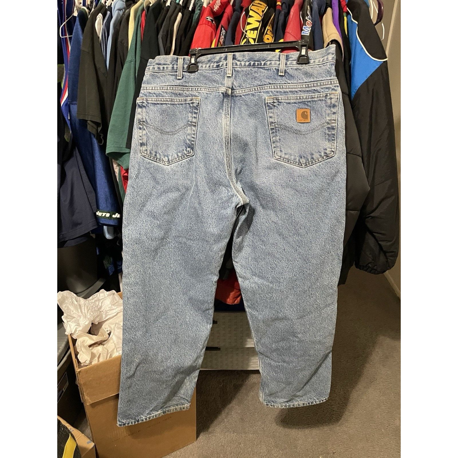 Carhartt Size 36x30- VTG Carhartt Flannel Lined Jeans Men's Blue Size US 36 / EU 52 - 2 Thumbnail