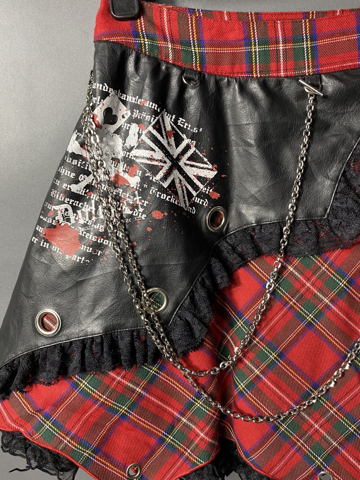 Seditionaries Seditionaries MAD PUNK Bondage Tartan Plaid Punker Skirt Size 30" / US 8 / IT 44 - 3 Thumbnail