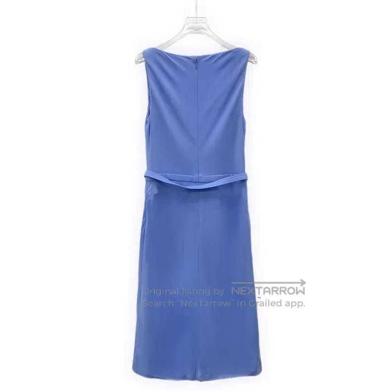 Gucci Gucci Blue V-neck sleeveless belt dress Size M / US 6-8 / IT 42-44 - 2 Thumbnail