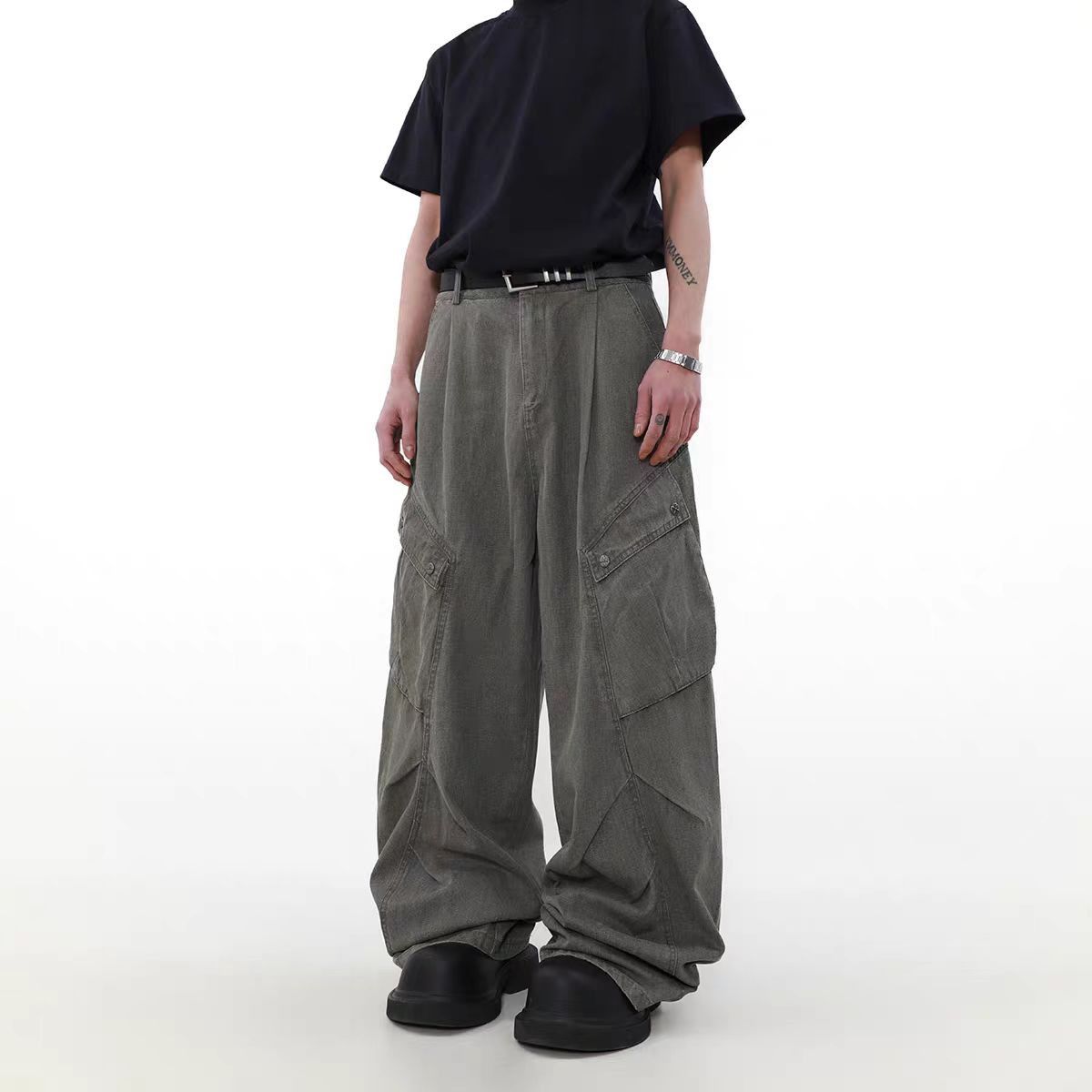 Japanese Brand × Vintage Straight Workwear High Street Loose Casual Pants Size US 33 - 3 Thumbnail