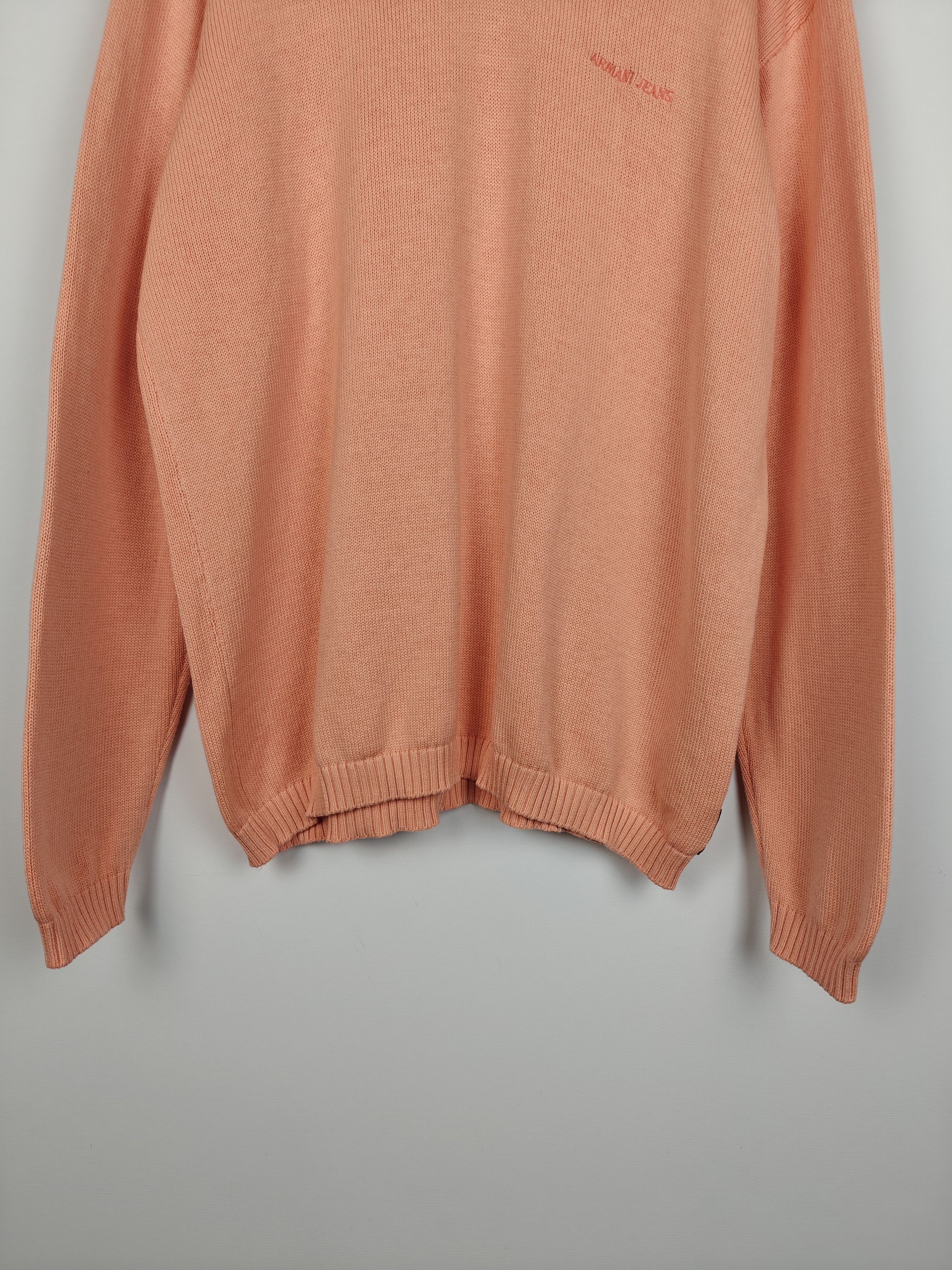Armani Armani Jeans VTG Knit Sweater Orange Pullover XL Size US XL / EU 56 / 4 - 3 Thumbnail