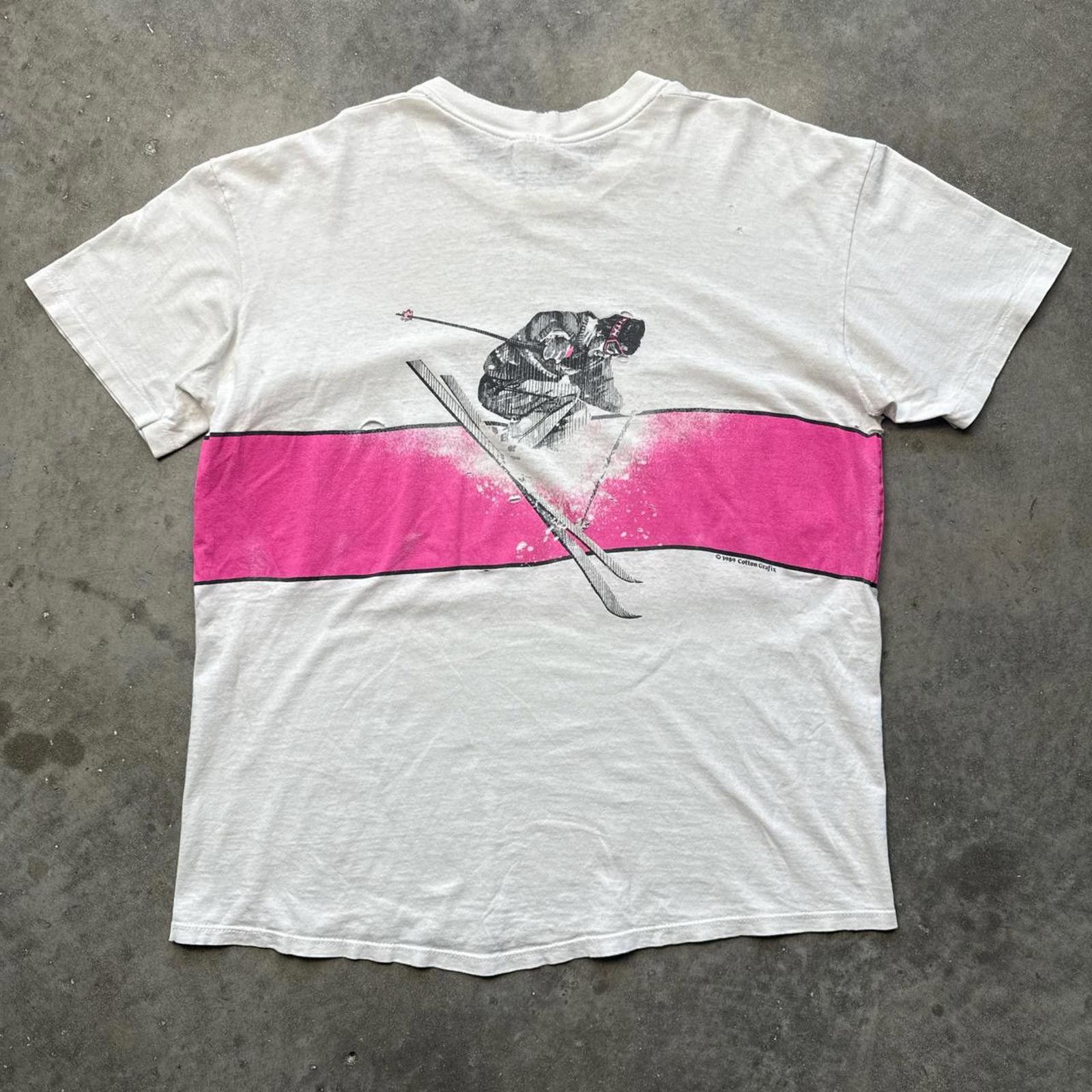 Other Ski The Pink Snow Vintage 80's Single Stitch 1989 T-Shirt Size US XL / EU 56 / 4 - 2 Thumbnail