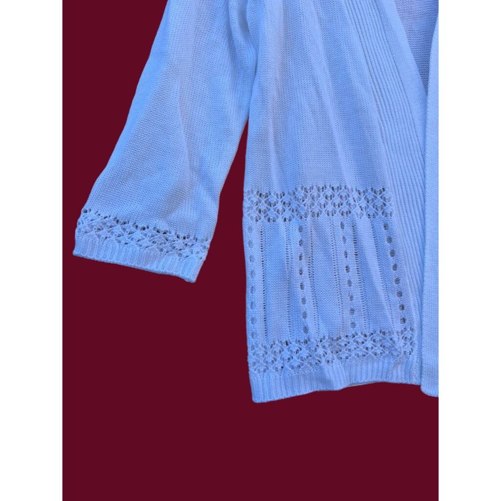 Other CYRUS - Women's 3/4 Sleeve Lace Cardigan - White - Small Size S / US 4 / IT 40 - 15 Thumbnail