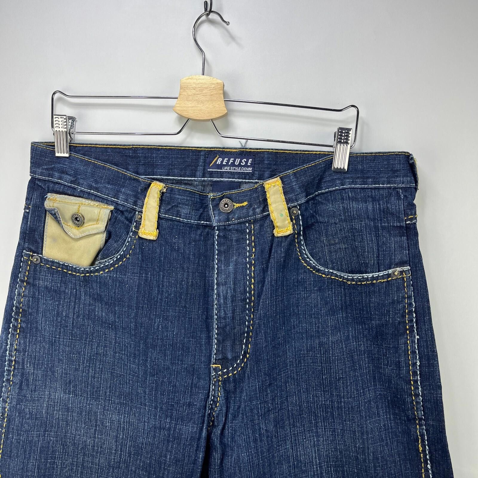 Pacsun Vintage Y2K Refuse Baggy Dragon JNCO Jeans 34 x 32 Pants Size US 34 / EU 50 - 8 Thumbnail
