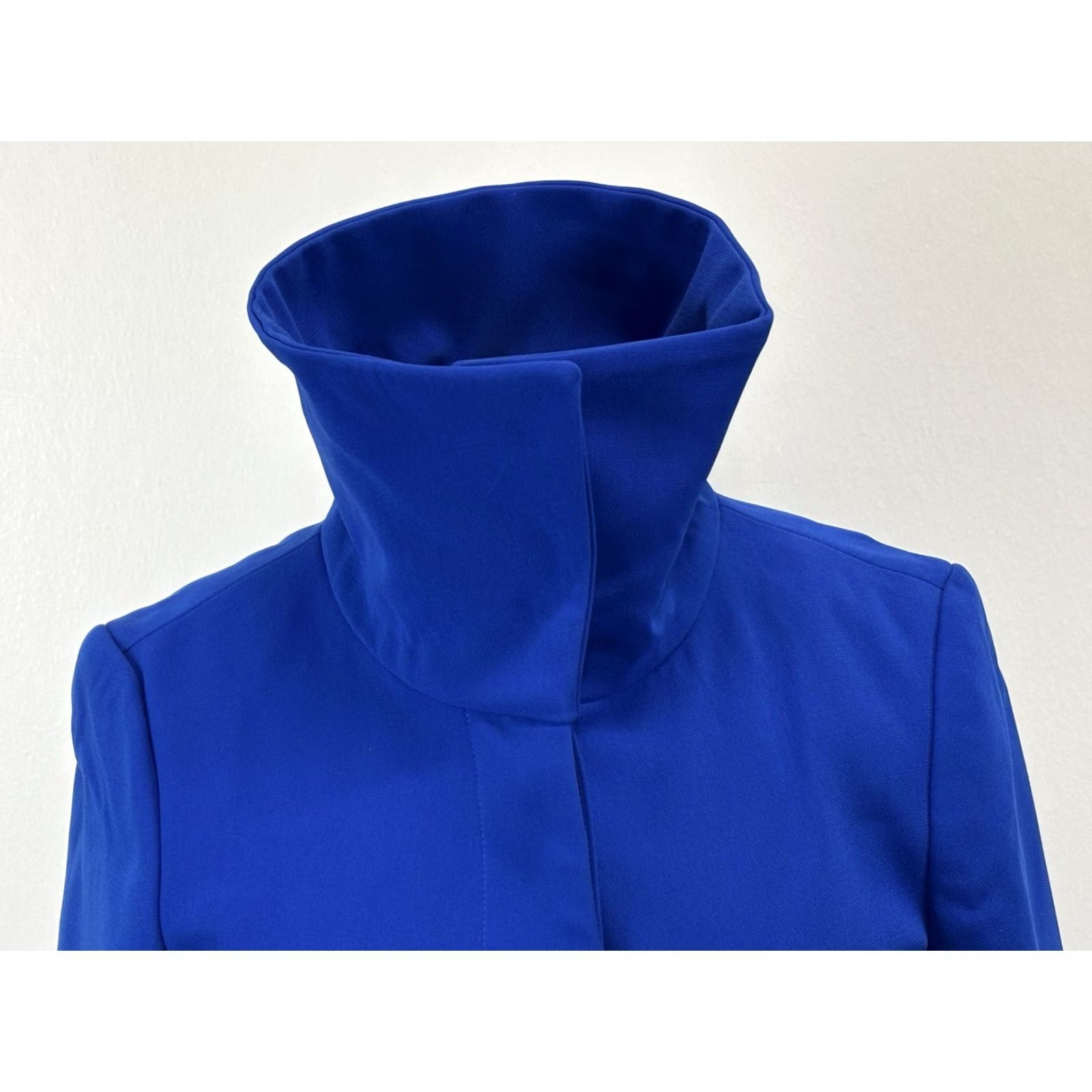 Ann Taylor Ann Taylor Jacket Women’s PS Petite Blue Lined Classic A-line Retro Mid-Length Long Sleeve Button Snap --------------- Size S / US 4 / IT 40 - 7 Thumbnail