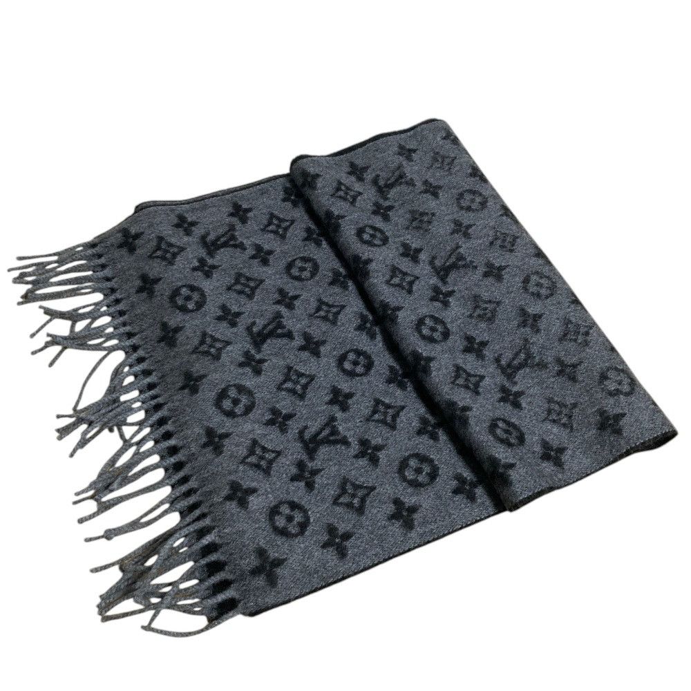 Louis Vuitton Louis Vuitton Louis Vuitton Monogram Gradient Fringe Scarf Textile Scarf M71607 DUTY FREE for USA Size ONE SIZE - 1 Thumbnail