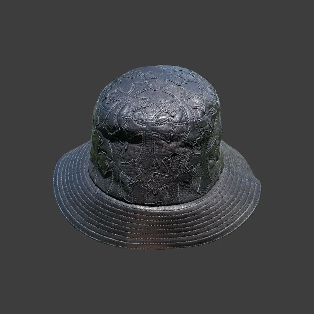 Chrome Hearts Chrome Hearts Leather Cemetery Patch Dagger Bucket Hat Small Size ONE SIZE - 8 Thumbnail