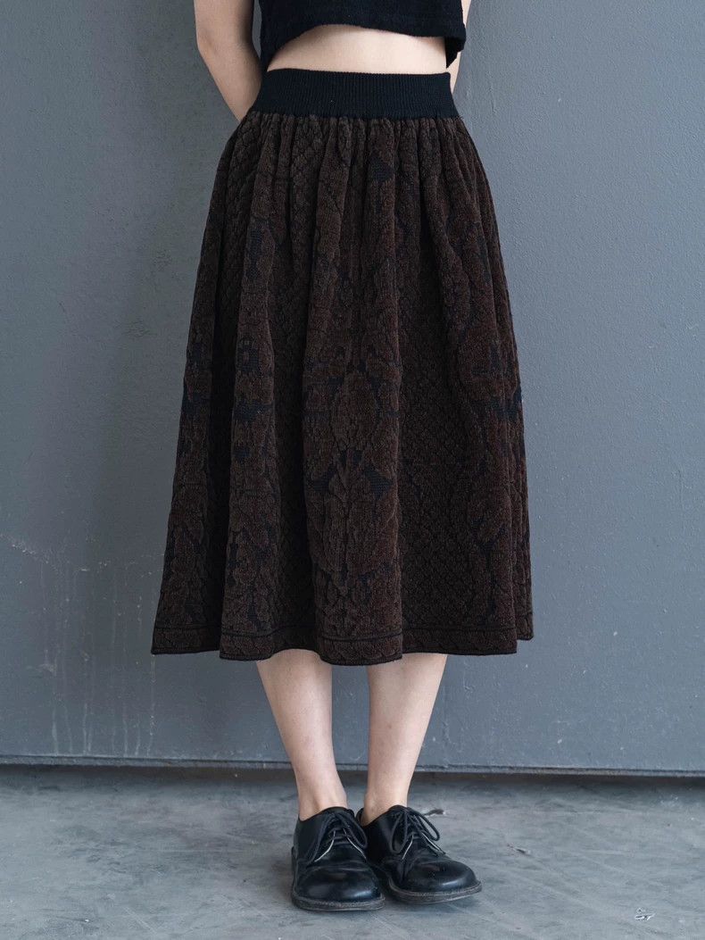 Kenzo KENZO Brown embossed fleece half dress Size 25" / US 0 / IT 36 - 7 Thumbnail