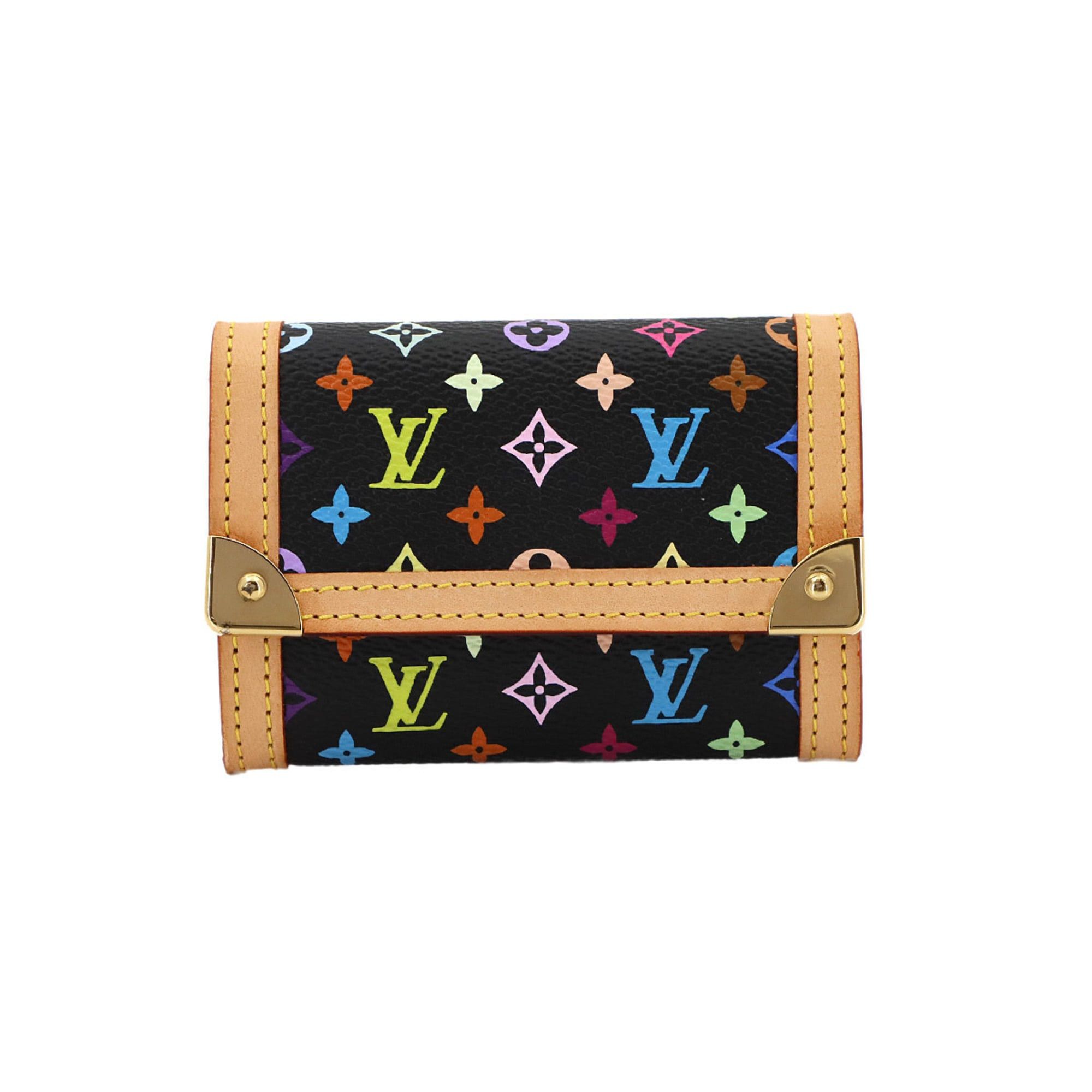 Louis Vuitton Louis Vuitton Monogram Multicolor Portemonnaie Plat Wallet/Coin Purse Noir M92656 Size ONE SIZE - 1 Thumbnail