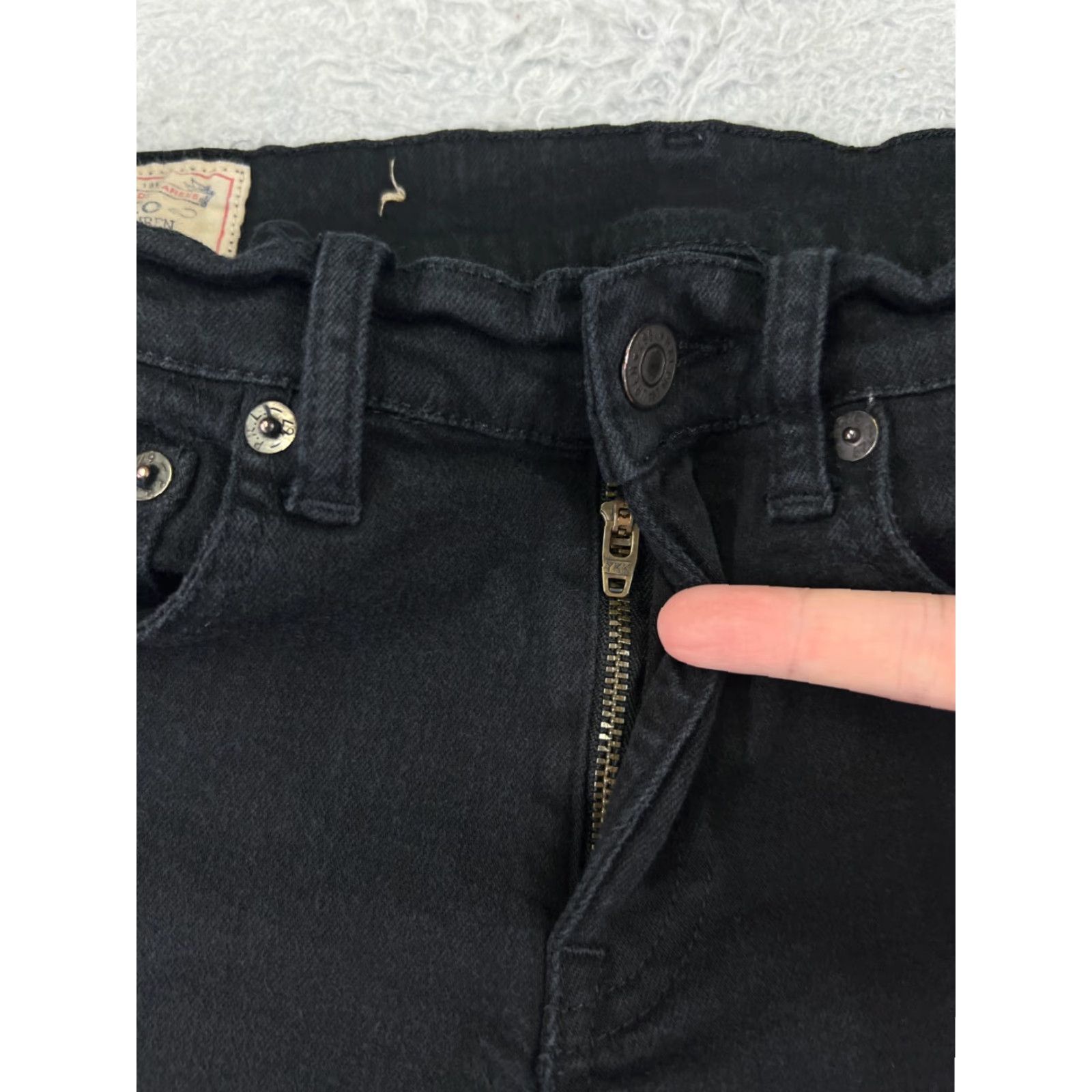 Dickies Polo Ralph Lauren Jeans Womens 24X30 Denim Black Skinny Low Rise Cotton 5-Pocket Dickies City Preppy 90s Mens Girls Size 26" / US 2 / IT 38 - 5 Thumbnail