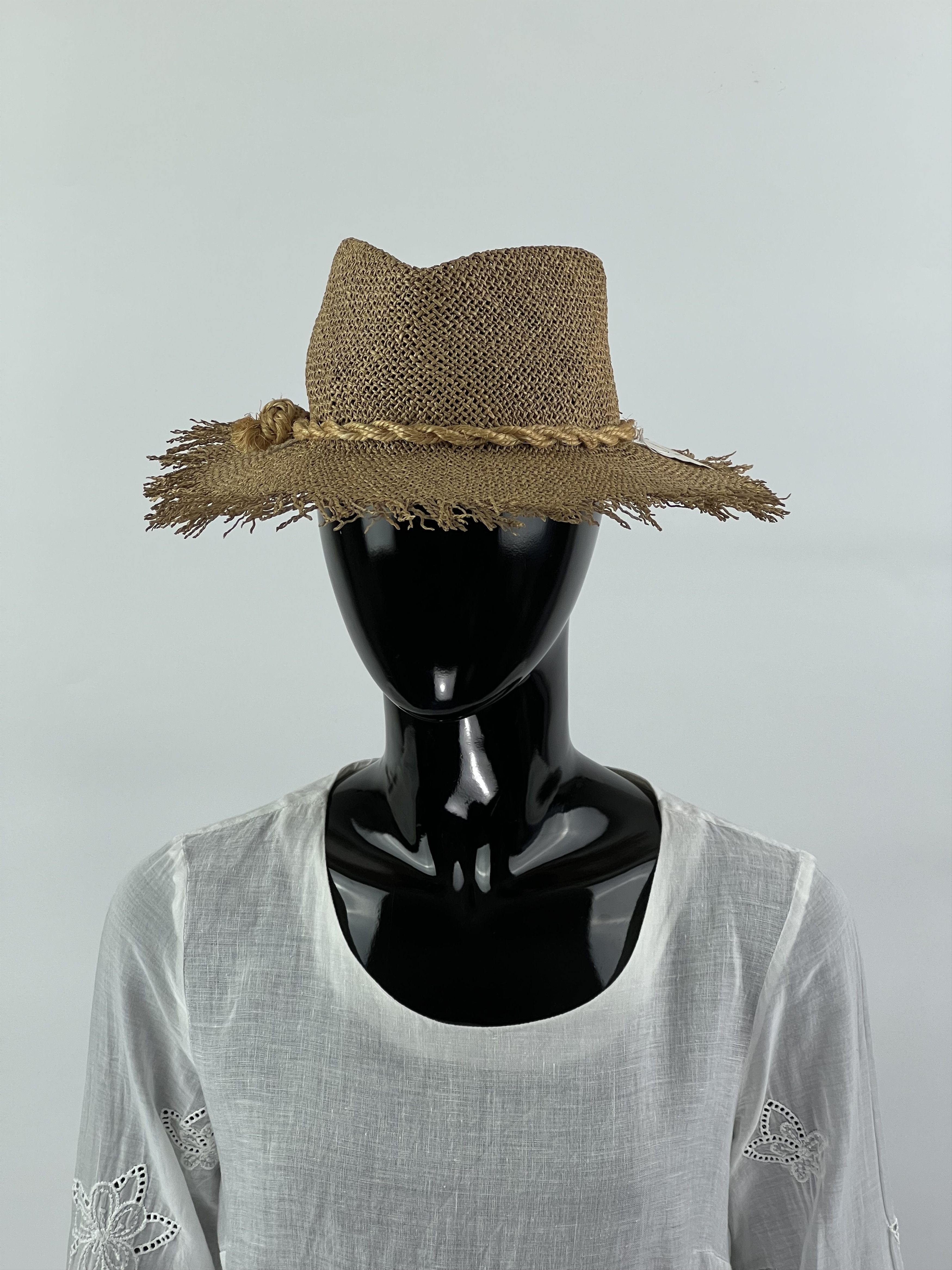 Designer Jean Barthet Rare Vintage Straw Fedora Hat One Size Size ONE SIZE - 1 Thumbnail