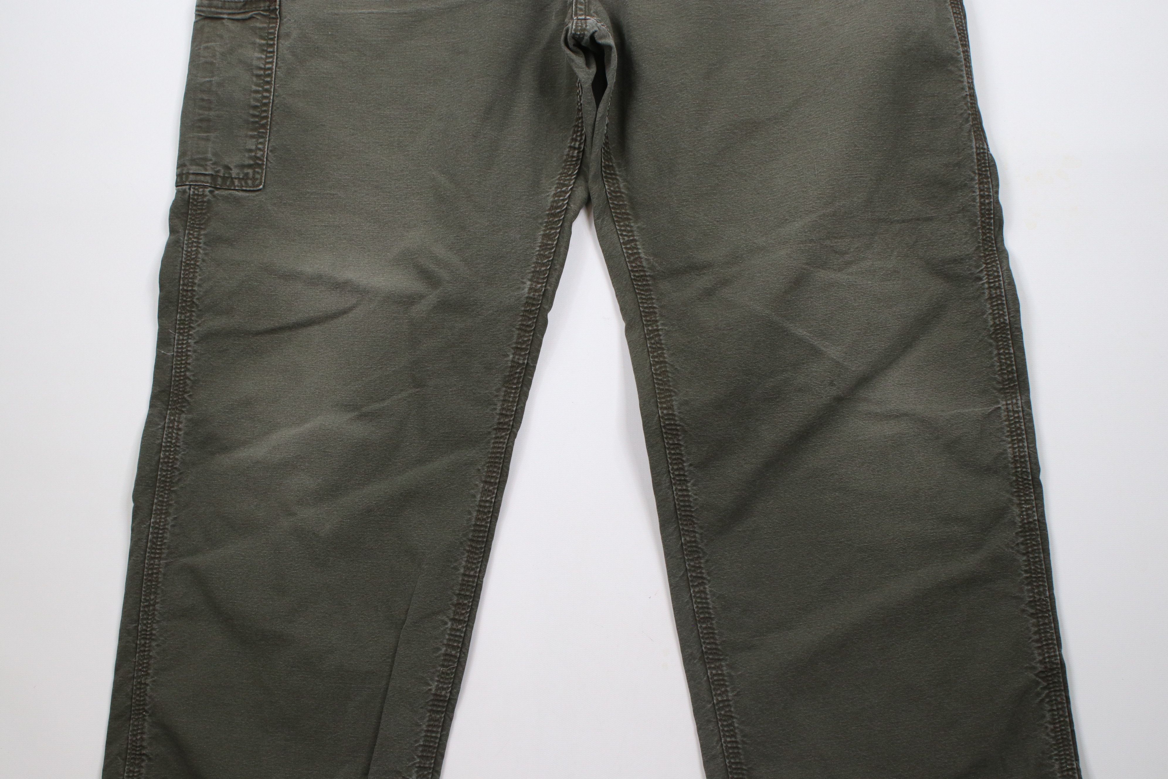 Carhartt × Vintage Vintage Y2K Carhartt Spell Out Wide Leg Dungaree Pants Green Size US 38 / EU 54 - 3 Thumbnail