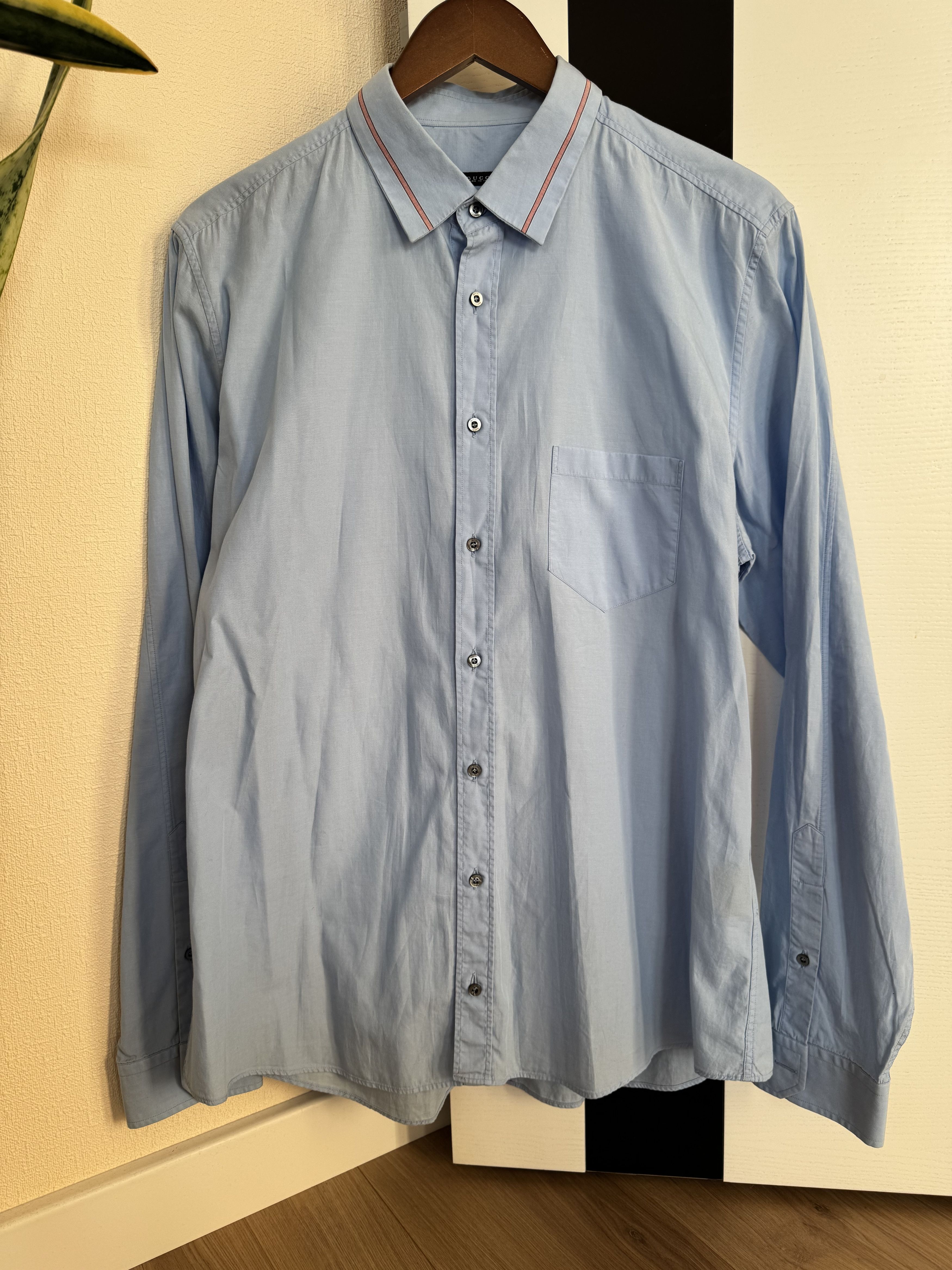 Gucci Gucci shirt with a striped collar Size US L / EU 52-54 / 3 - 1 Thumbnail