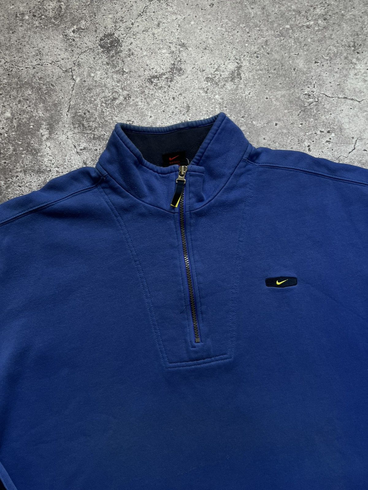 Vintage Vintage 90s Nike Sweatshirt 1/4 Zip Blue Size US XL / EU 56 / 4 - 6 Thumbnail