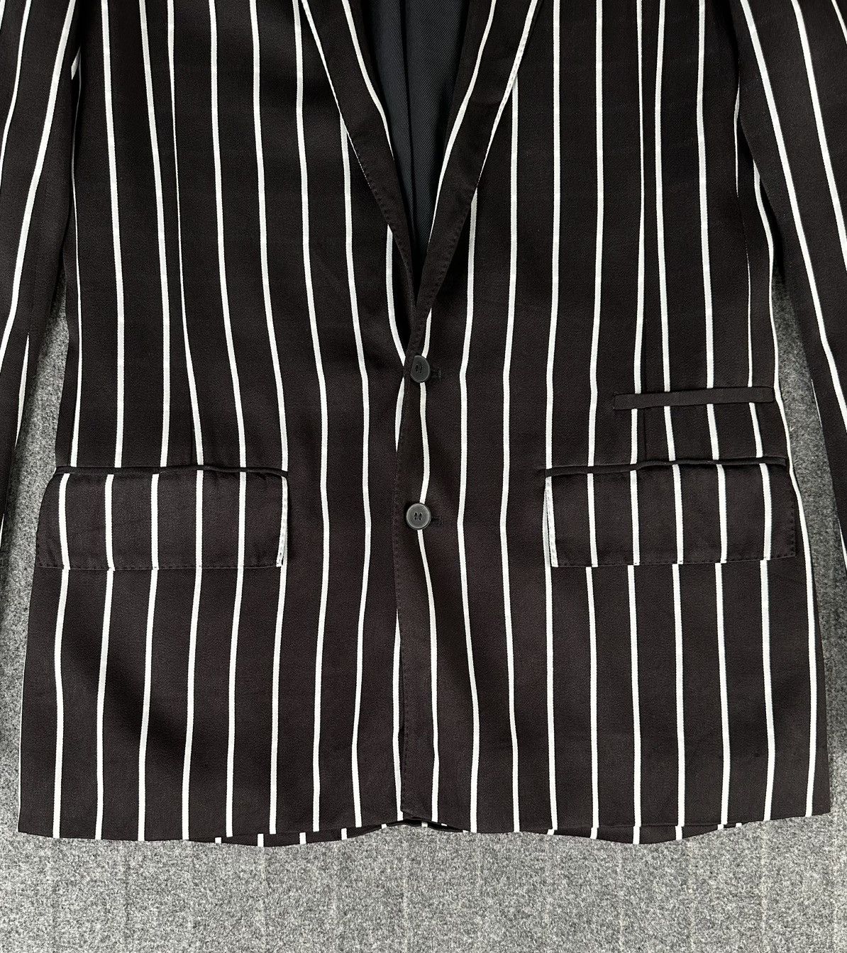 Haider Ackermann Haider Ackermann - SS18 Striped Hand Stitch Blazer Oversized Size XS / US 0-2 / IT 36-38 - 6 Thumbnail