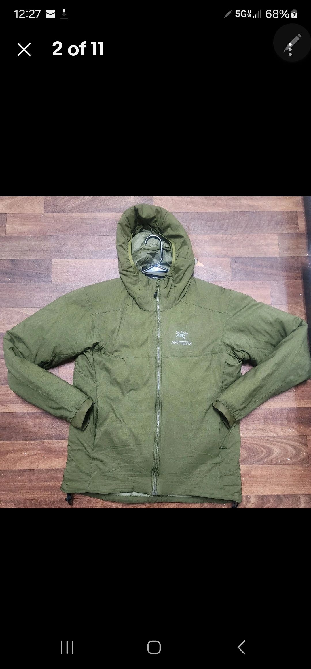 Arc'teryx Atom AR Hoody Olive Green Mens Med Size US M / EU 48-50 / 2 - 1 Thumbnail