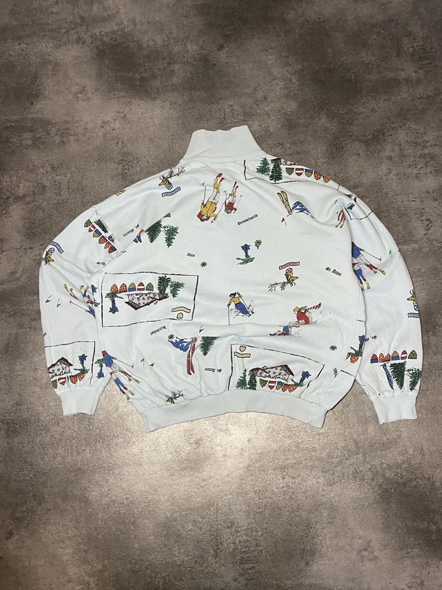 Vintage 🔥RARE🔥Vintage 90s Sweatshirt Ski AOP Boxy Fit Cozy Hype Size US XS / EU 42 / 0 - 4 Thumbnail