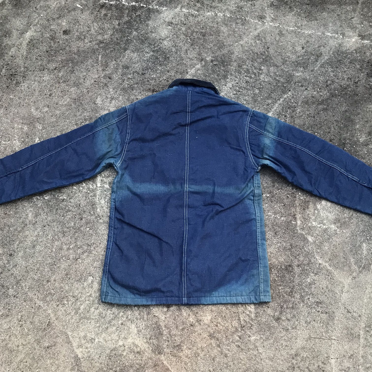 Edwin × Vintage Vintage 80s Edwin denim chore jacket inner blanket sunfaded Size US S / EU 44-46 / 1 - 6 Thumbnail