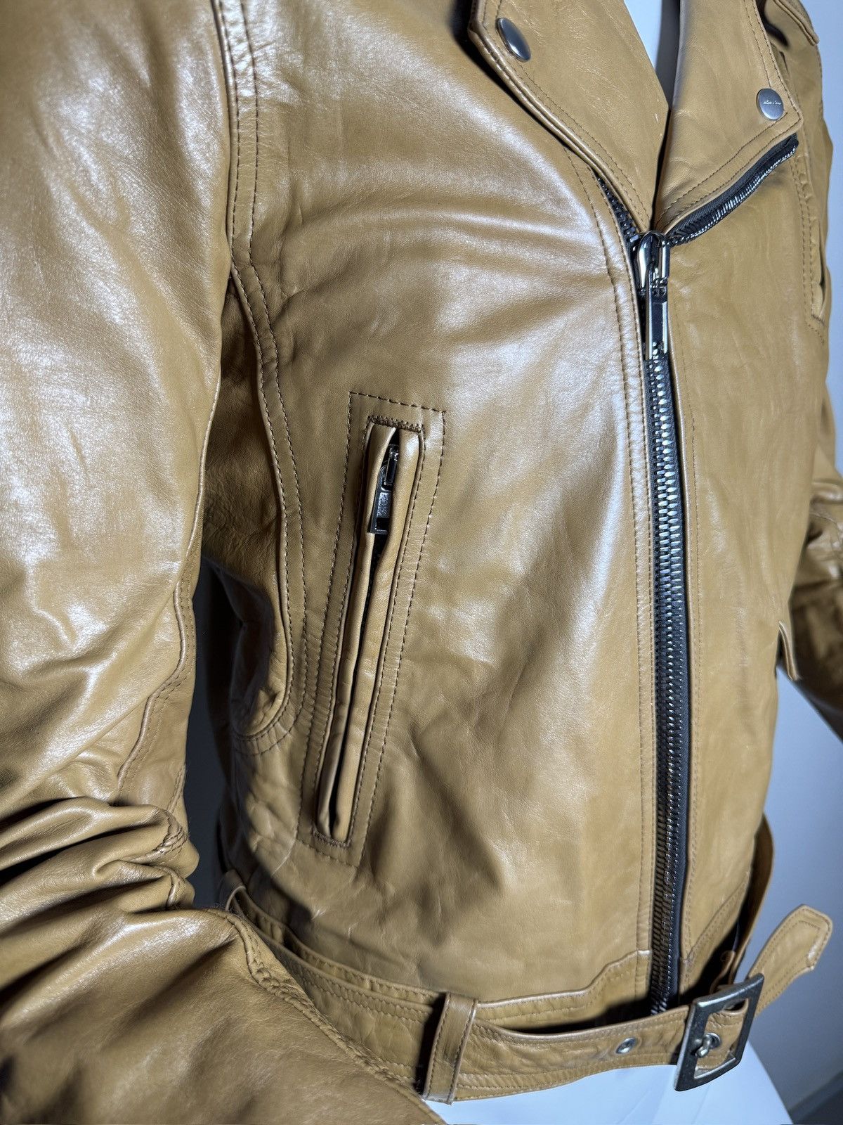 Rick Owens Rick Owens Honey High-Neck Leather Jacket – FW21 Size US M / EU 48-50 / 2 - 6 Thumbnail