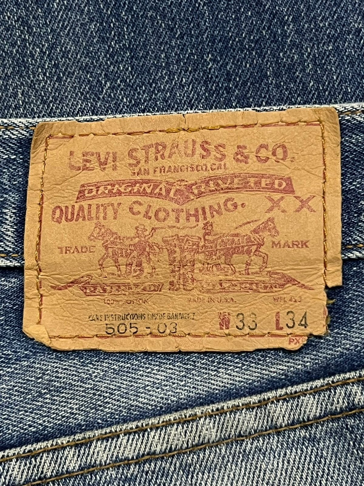 Levi's Loose Vintage 00s Levi’s 505-03 Japan - Faded Wash Jeans Size US 33 - 12 Thumbnail