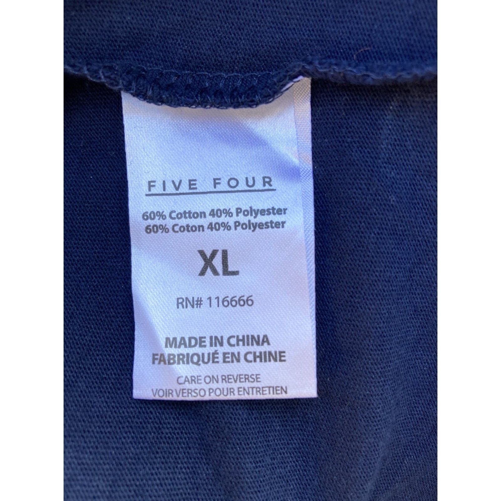 Vintage Five Four Navy Blue Striped Golf Polo XL Cotton Button Stretch Light City Shirt Men Size US XL / EU 56 / 4 - 5 Thumbnail