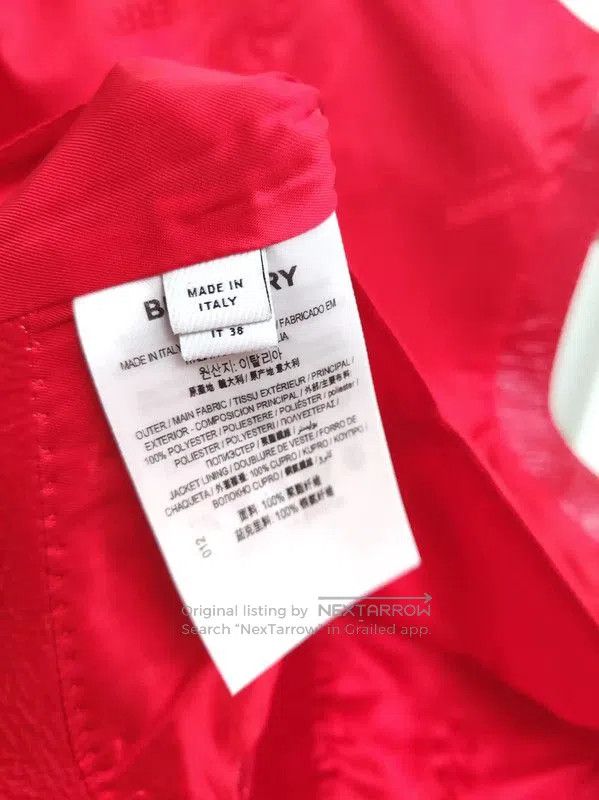 Burberry Burberry Red Jacket for Women - XS Size. Size XS / US 0-2 / IT 36-38 - 9 Thumbnail