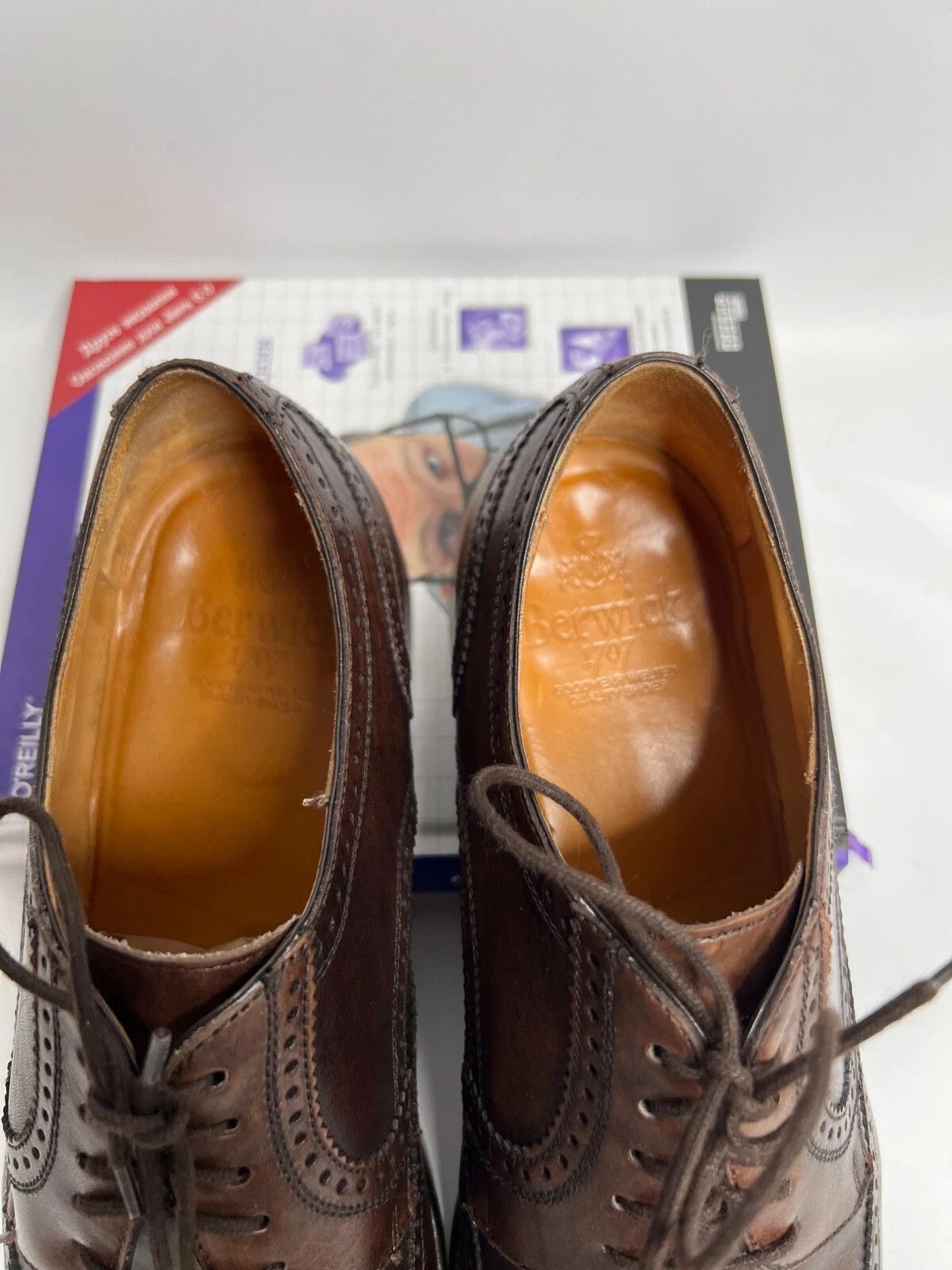 Berwick 1707 Berwick 1707 Chocolate Brown Leather Brogues Shoes 11 US Size US 11 / EU 44 - 3 Thumbnail