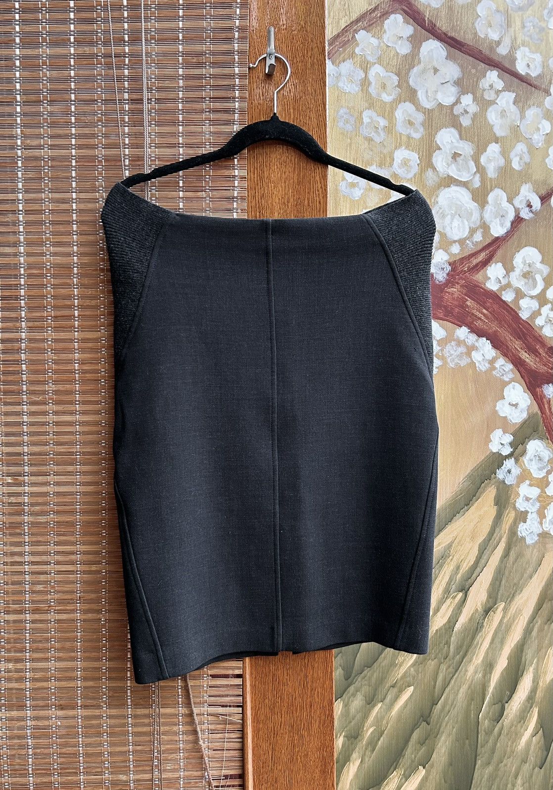 Brunello Cucinelli Brunello Cucinelli Pencil Skirt Charcoal Wool Cashmere Blend Size 32" / US 10 / IT 46 - 1 Thumbnail