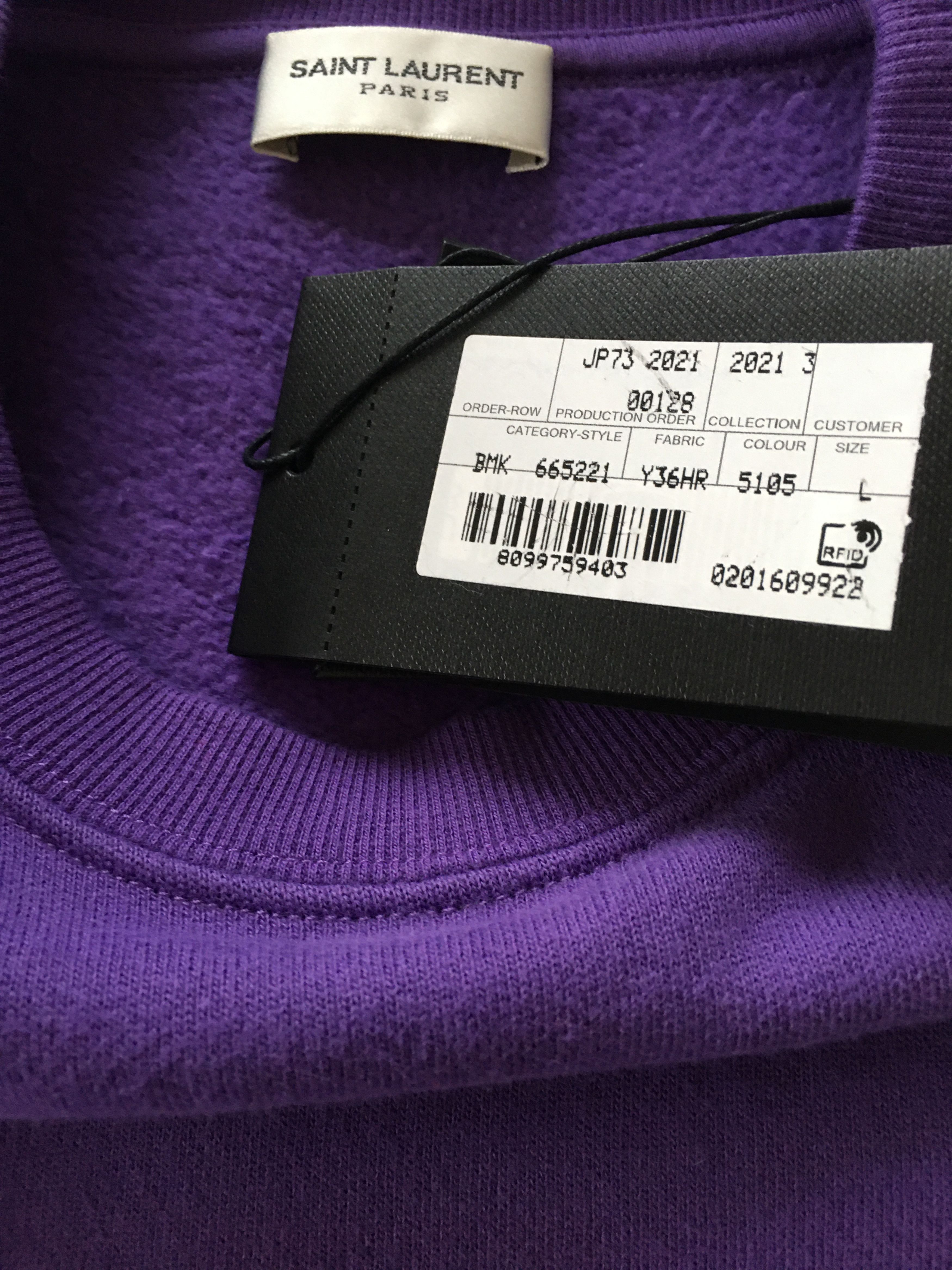 Saint Laurent Paris Hoodie Pekin 1985 Size US L / EU 52-54 / 3 - 4 Thumbnail