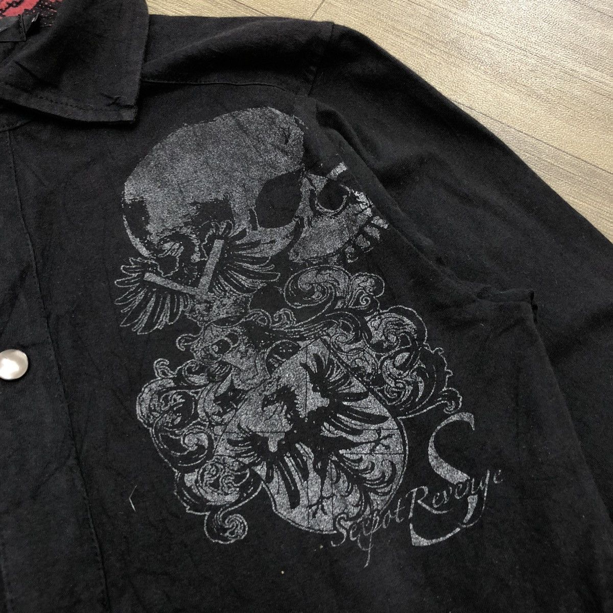 14th Addiction × If Six Was Nine × Japanese Brand 2000s Sex Pot Revenge Skulls Poem Grunge Punk Style Shirt Size S / US 4 / IT 40 - 16 Thumbnail