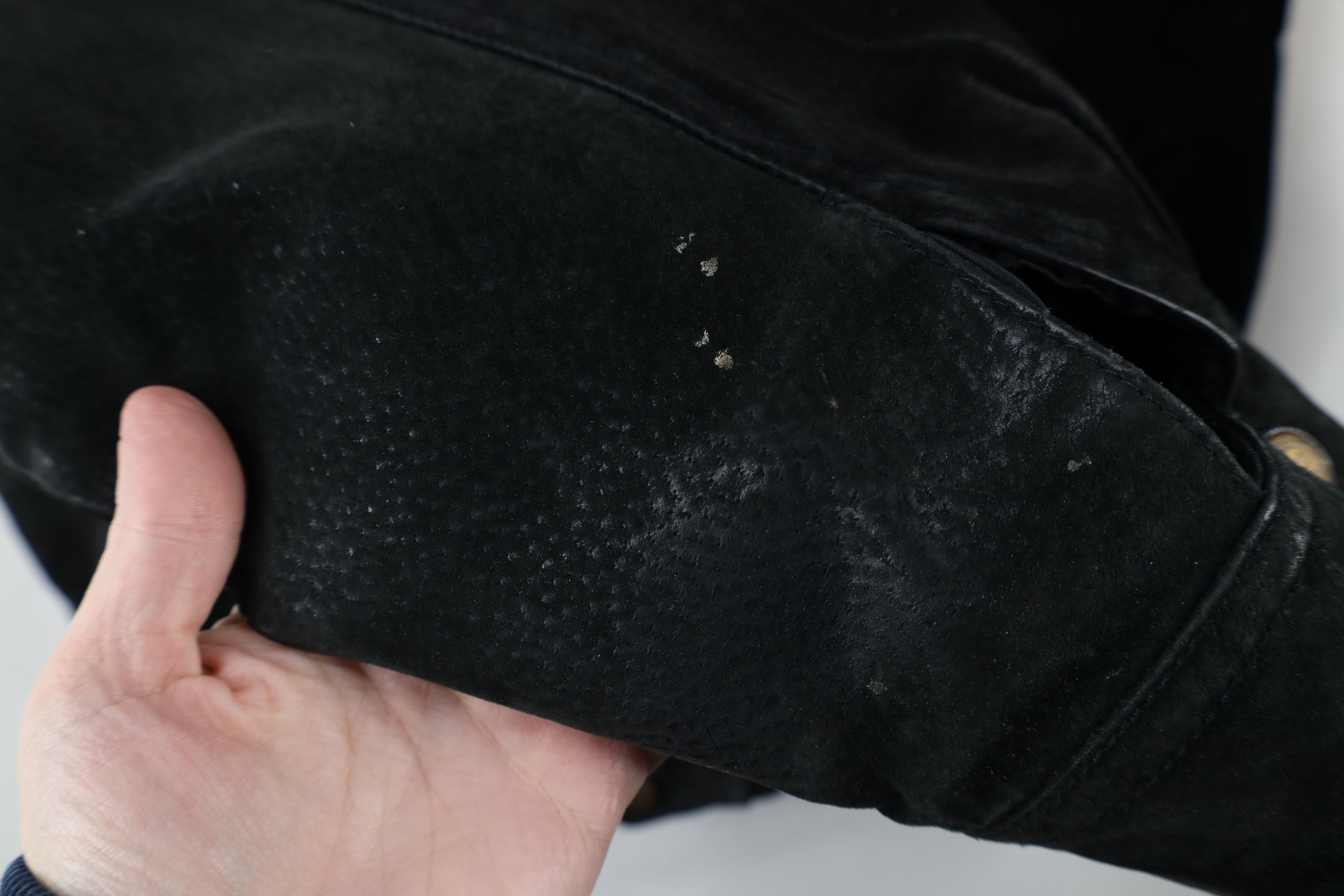 Vintage Vintage 90s Streetwear Suede Leather Bomber Jacket Black Size US M / EU 48-50 / 2 - 5 Thumbnail
