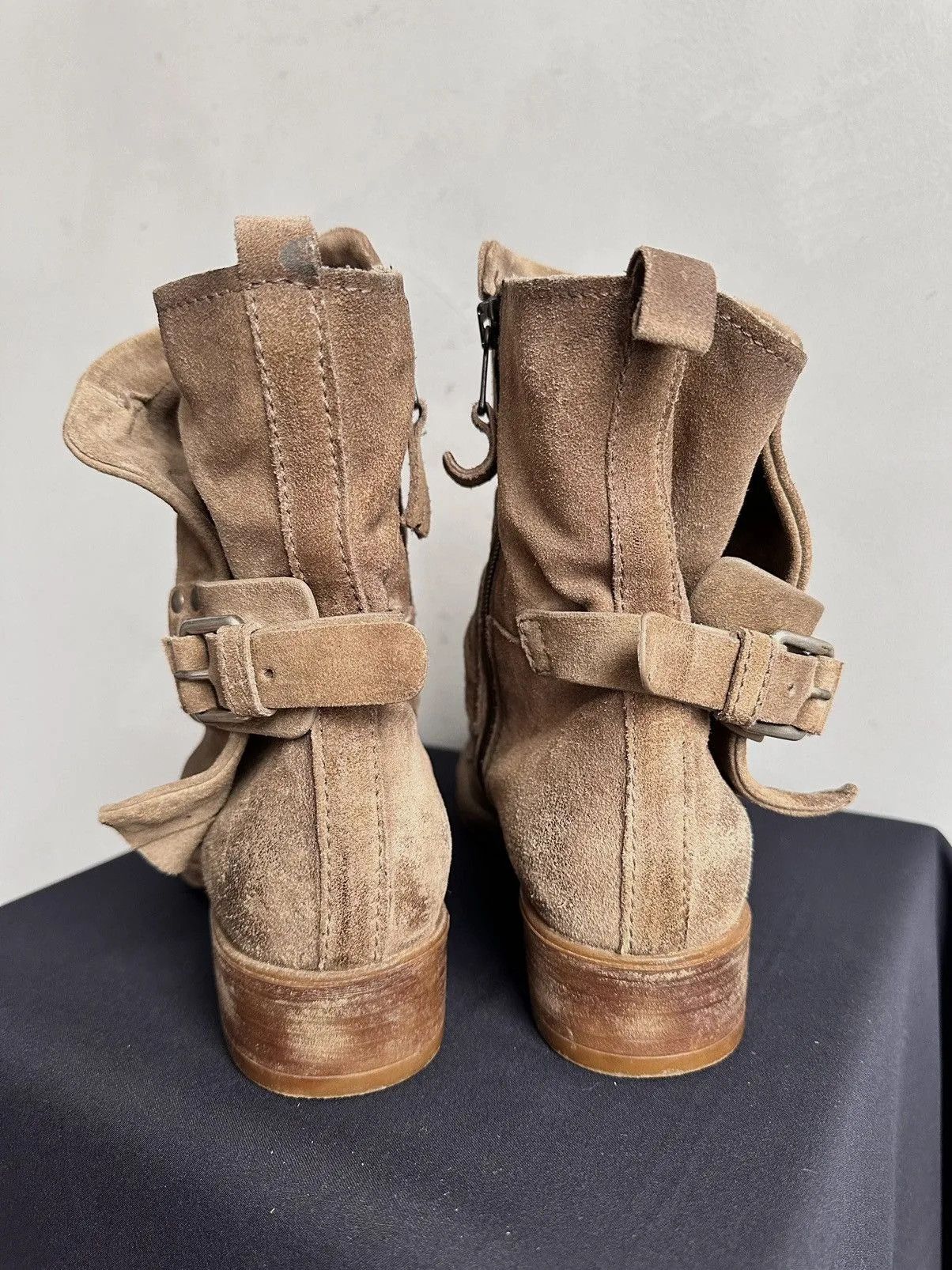 A.S.98 Wow😻LEATHER BOOTS AS 98 IFSIXWASNINE METAL ZIP FAUX POELL Size US 7.5 / EU 40-41 - 7 Thumbnail