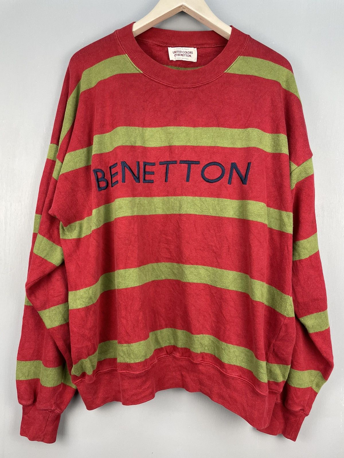 United Colors Of Benetton Vtg 90s United Colors Of Benetton embroidery logo sweatshirt Size US M / EU 48-50 / 2 - 3 Thumbnail