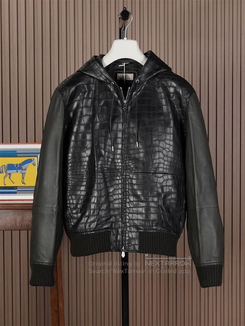 Hermes Hermes Crocodile leather jacket | Grailed