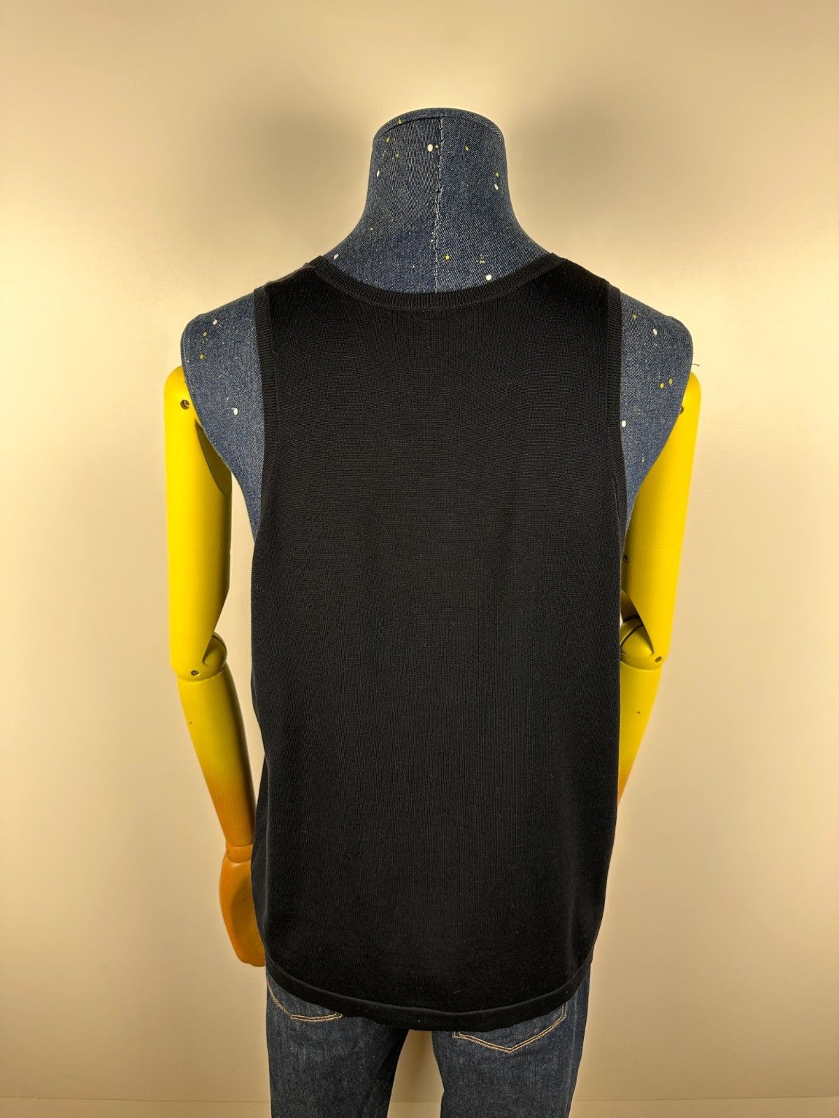 Suitsupply Suitsupply Mens Knitted Tank Top Sleeveless Black Size L Size US L / EU 52-54 / 3 - 5 Thumbnail