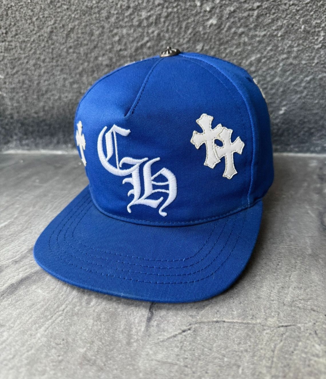 Chrome Hearts Chrome Hearts Blue Baseball Cap with White Logo. Size ONE SIZE - 1 Thumbnail