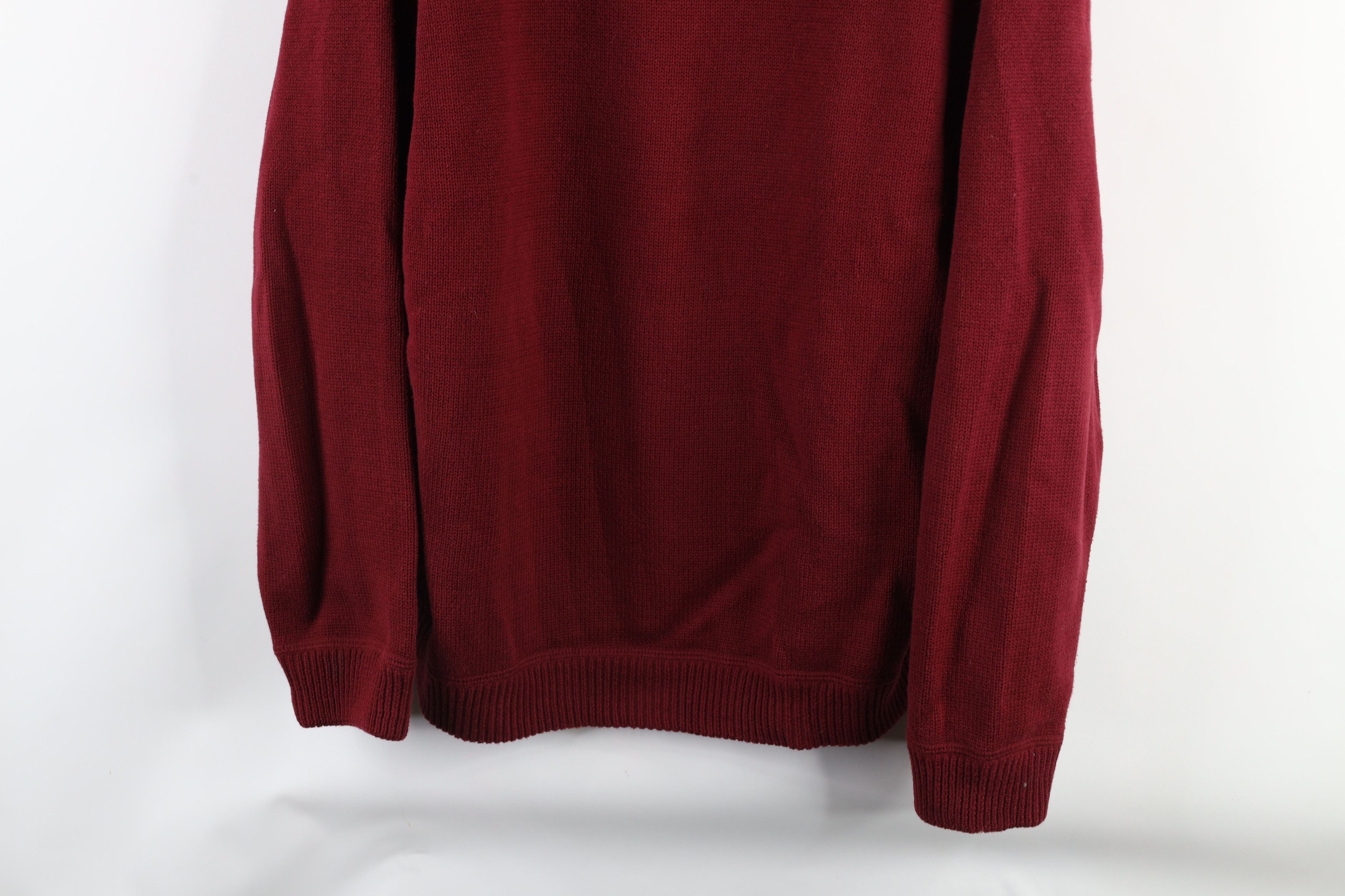 Eddie Bauer × Vintage Vintage 90s Eddie Bauer Cotton Knit Crewneck Sweater Red Size US L / EU 52-54 / 3 - 3 Thumbnail